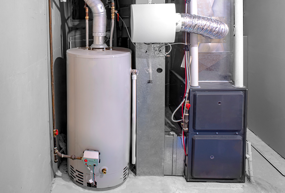 Storage tank water heater in homeowner's utility space