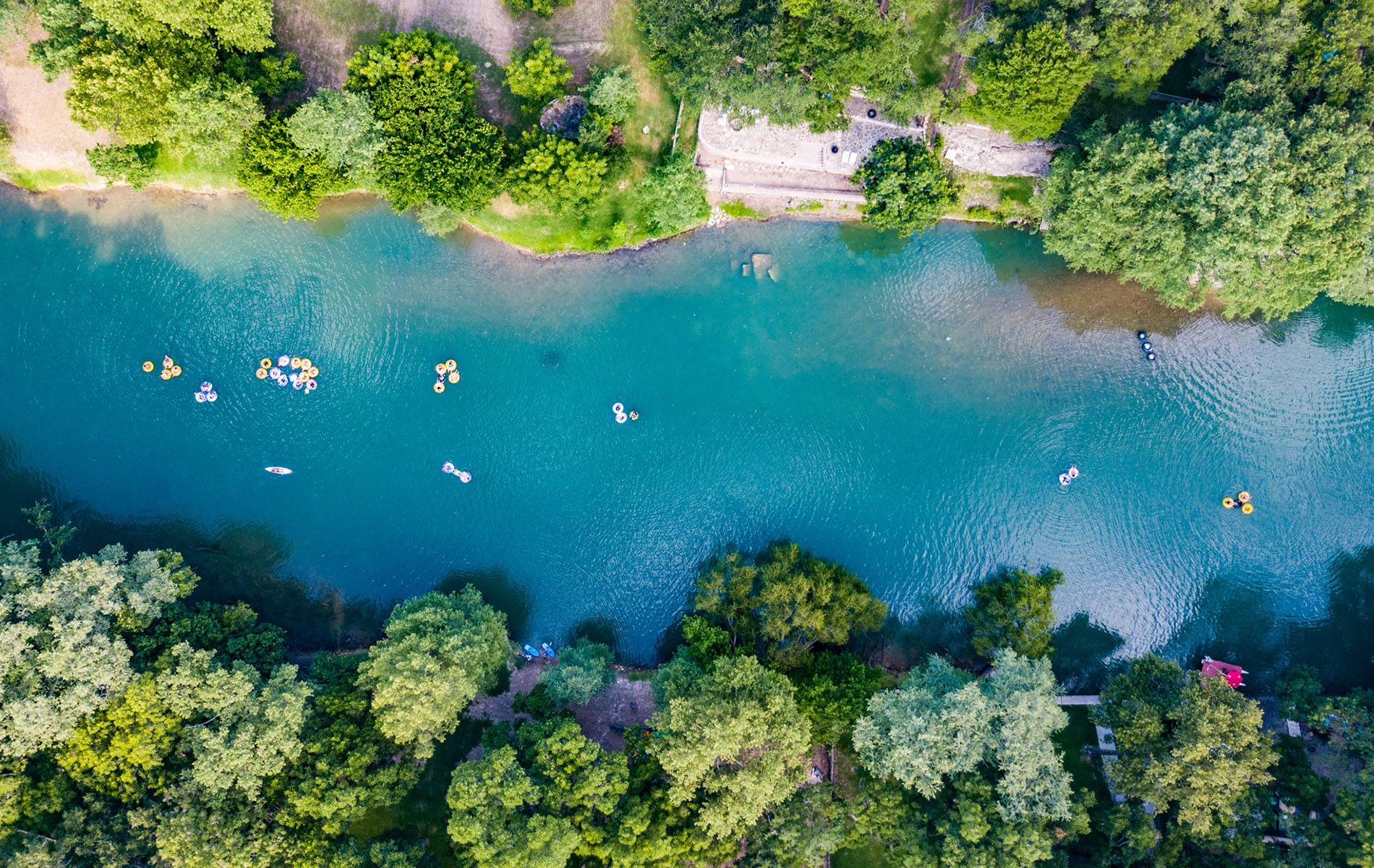Aerial of river during the day